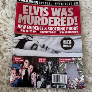 ELVIS WAS MURDERED! Tabloid Magazine - Bold Red & Black Cover